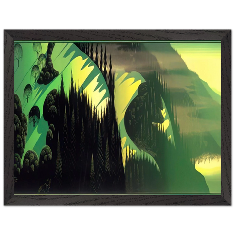 Three Pastures by the Sea by Eyvind Earle — Framed art print at Zephyeer