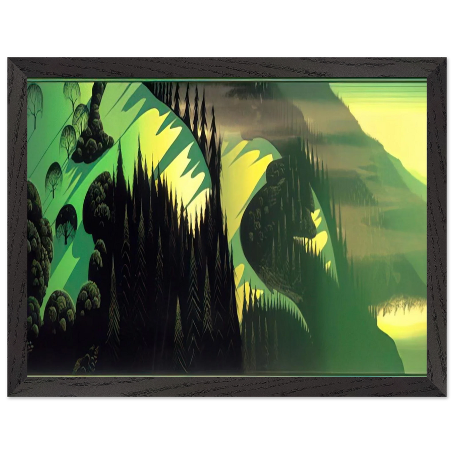 Three Pastures by the Sea by Eyvind Earle — Framed art print at Zephyeer