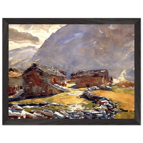 Simplon Pass Chalets by John Singer Sargent — Framed art print at Zephyeer