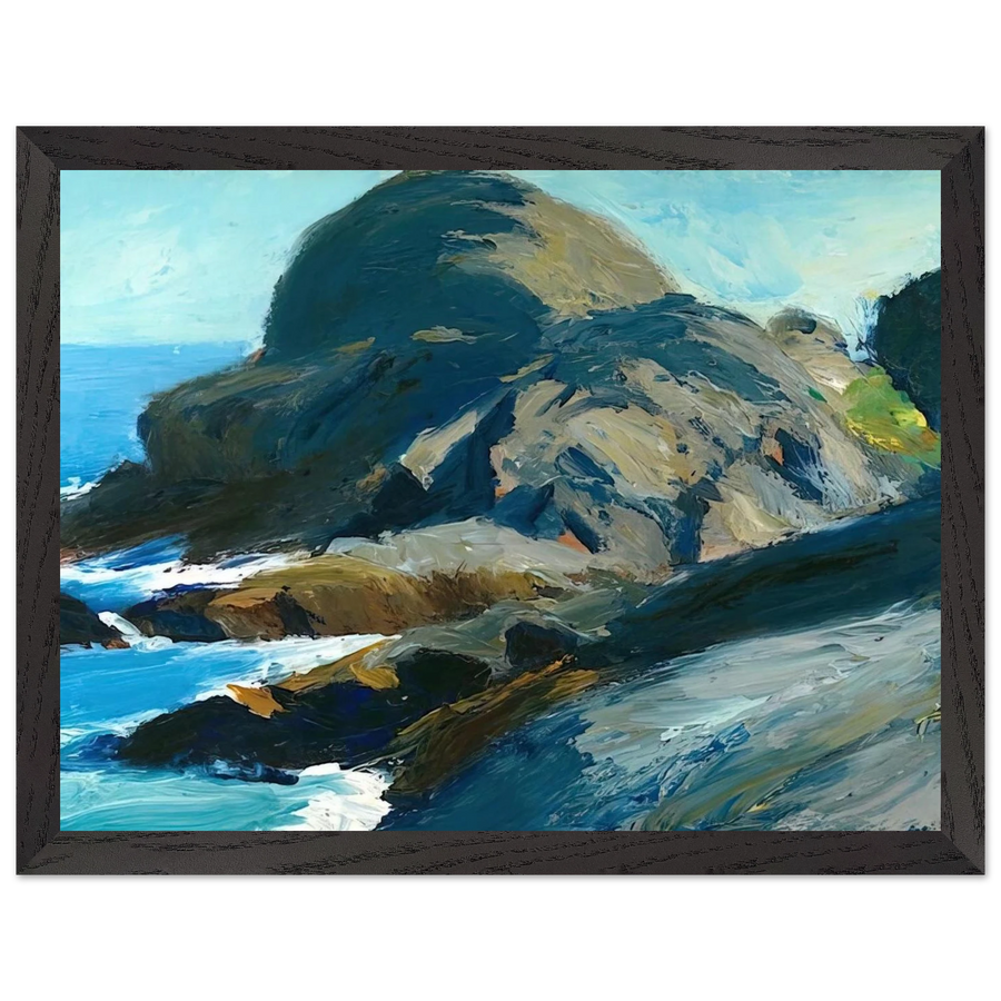 Rocky Shore by Edward Hopper — Framed art print at Zephyeer