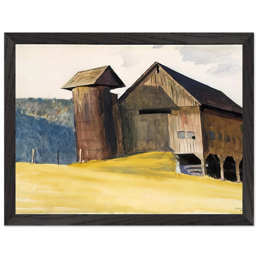 Barn and Silo, Vermont by Edward Hopper — Framed art print at Zephyeer
