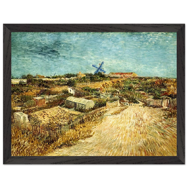 Vegetable Gardens in Montmartre by Vincent van Gogh — Framed art print at Zephyeer