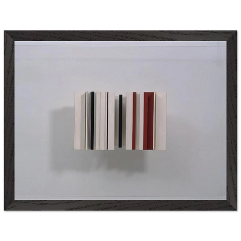 Relief Construction in White, Black and Maroon - 1963 by Victor Pasmore — Framed art print at Zephyeer