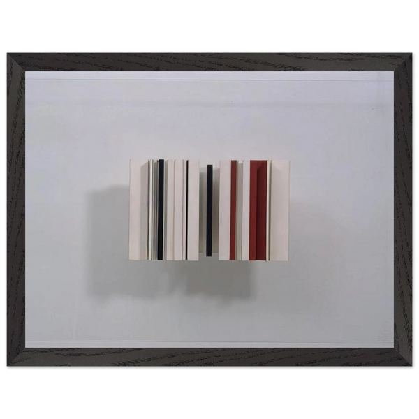 Relief Construction in White, Black and Maroon - 1963 by Victor Pasmore — Framed art print at Zephyeer