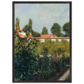 THE GARDEN OF PETIT GENNEVILLERS THE PINK ROOFS by Gustave Caillebotte — Framed art print at Zephyeer