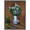 STILL LIFE WITH A VASE OF LILACS by Gustave Caillebotte — Framed art print at Zephyeer