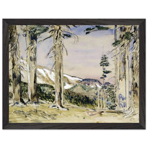 End of Timberline, Mt. Hood by Childe Hassam — Framed art print at Zephyeer