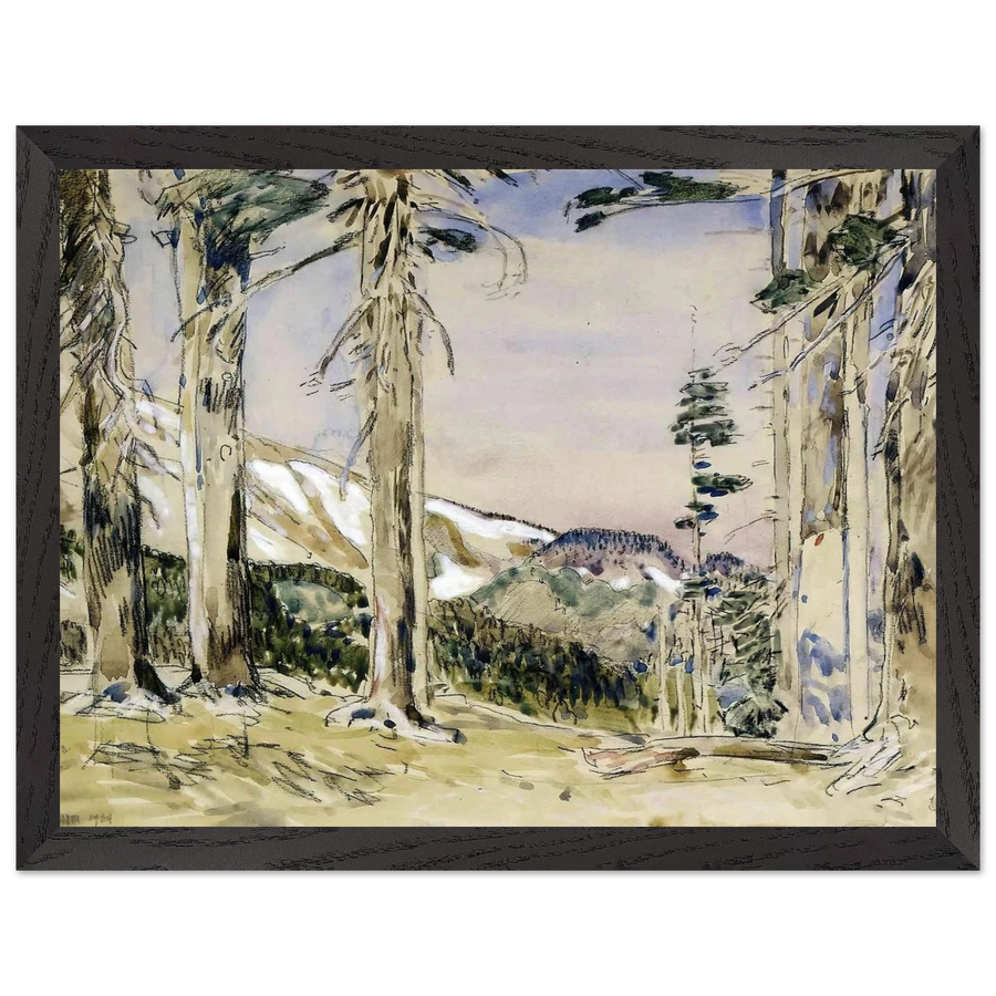 End of Timberline, Mt. Hood by Childe Hassam — Framed art print at Zephyeer