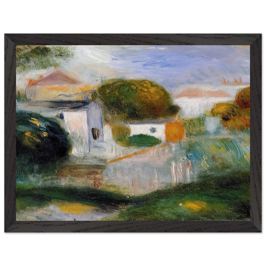 Houses in the Trees by Pierre-Auguste Renoir — Framed art print at Zephyeer