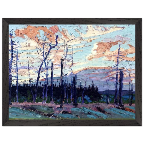 BURNT LAND AT SUNSET 1915 by Tom Thomson — Framed art print at Zephyeer