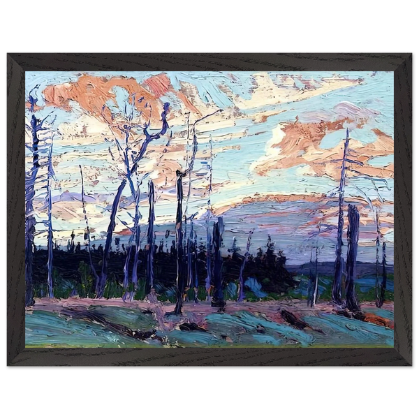 BURNT LAND AT SUNSET 1915 by Tom Thomson — Framed art print at Zephyeer