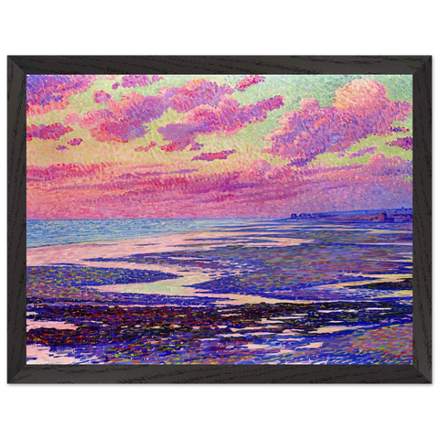 THE BEACH AT AMBLETEUSE AT LOW TIDE 1900 by Theo van Rysselberghe — Framed art print at Zephyeer