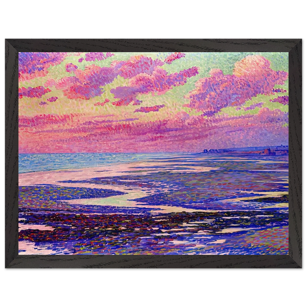 THE BEACH AT AMBLETEUSE AT LOW TIDE 1900 by Theo van Rysselberghe — Framed art print at Zephyeer