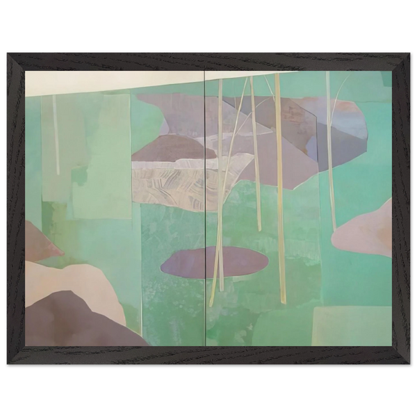 Young Bamboo Diptych - Abstract Expressionism by Kenzo Okada — Framed art print at Zephyeer