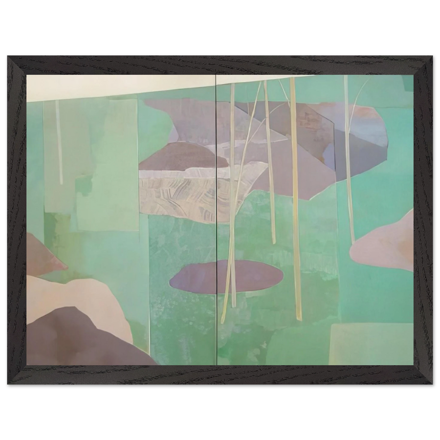 Young Bamboo Diptych - Abstract Expressionism by Kenzo Okada — Framed art print at Zephyeer