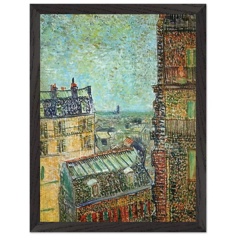 View of Paris from Vincent's Room in the Rue Lepic by Vincent van Gogh — Framed art print at Zephyeer