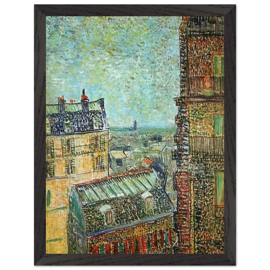 View of Paris from Vincent's Room in the Rue Lepic by Vincent van Gogh — Framed art print at Zephyeer
