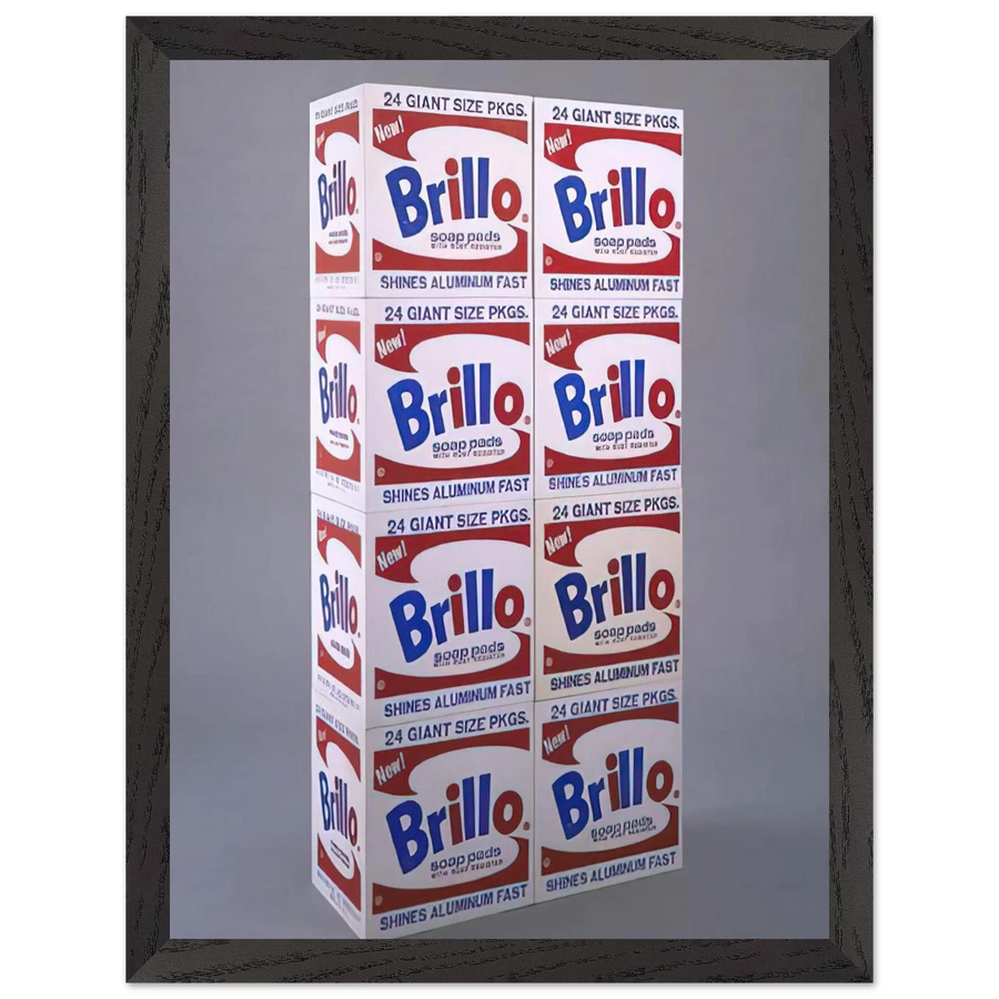 Brillo Soap Pads Boxes by Andy Warhol — Framed art print at Zephyeer