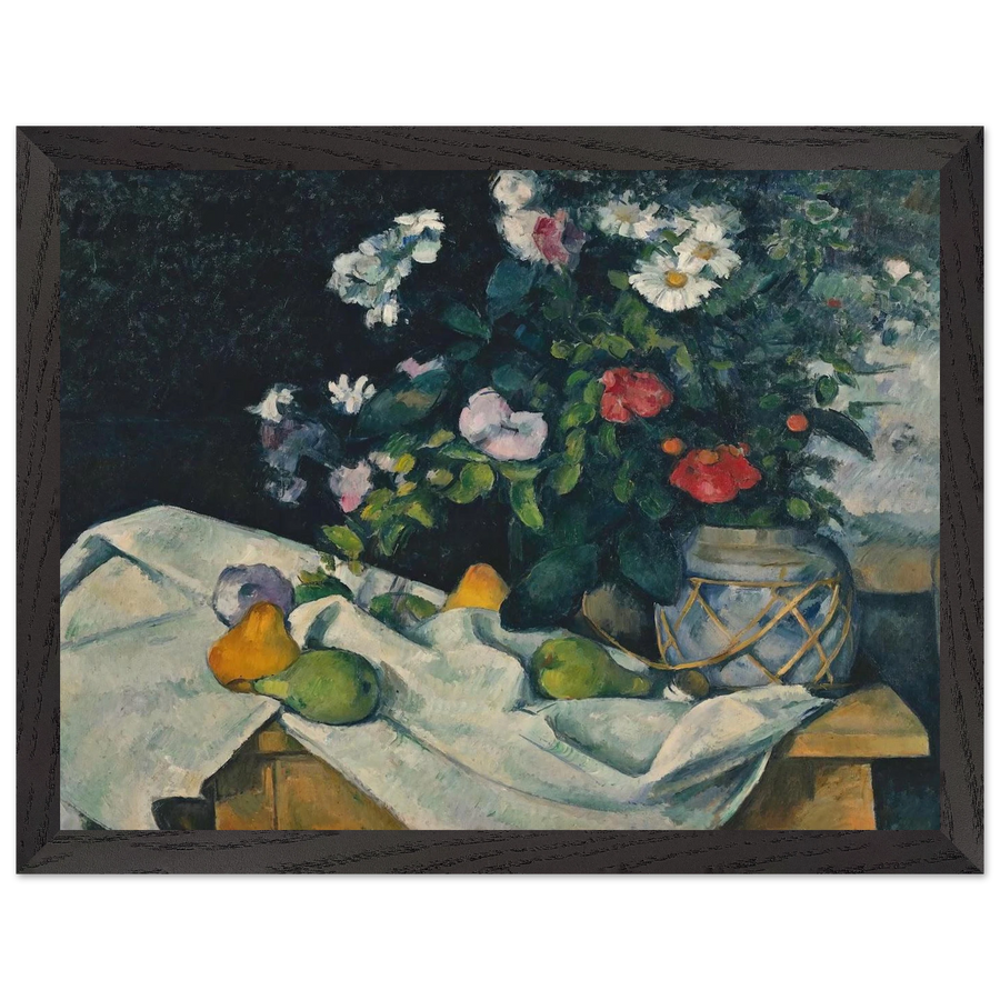 Still Life with Flowers and Fruit by Paul Cézanne — Framed art print at Zephyeer