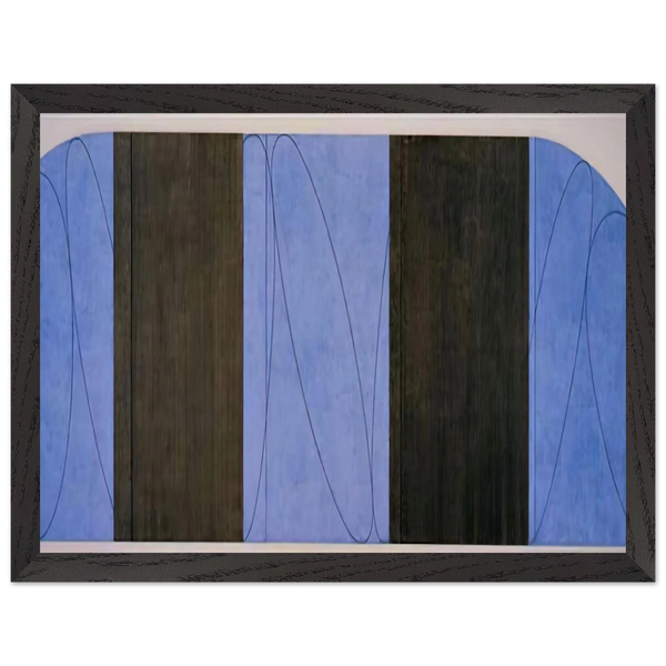 BLUE BLACK FIVE PANEL ZONE PAINTING 1998 by Robert Mangold — Framed art print at Zephyeer