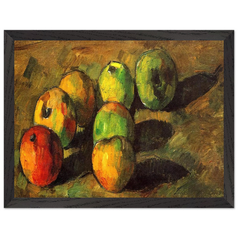 Still life with seven apples by Paul Cézanne — Framed art print at Zephyeer