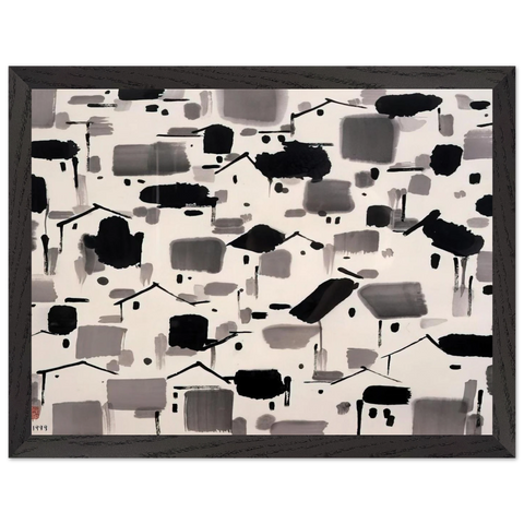 Home of Man - 1999 by Wu Guanzhong — Framed art print at Zephyeer