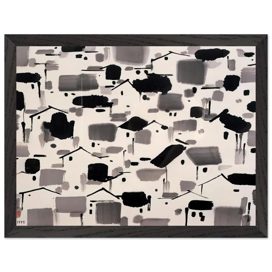 Home of Man - 1999 by Wu Guanzhong — Framed art print at Zephyeer