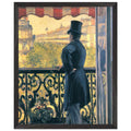 MAN ON A BALCONY BOULEVARD HAUSSMANN 1880 by Gustave Caillebotte — Framed art print at Zephyeer