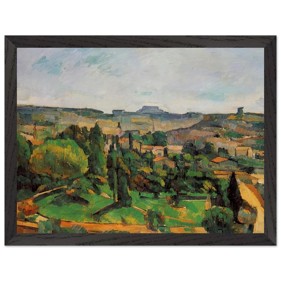 Ile de France Landscape by Paul Cézanne — Framed art print at Zephyeer