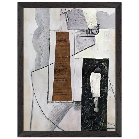 BOTTLE AND GLASS 1 by Juan Gris — Framed art print at Zephyeer