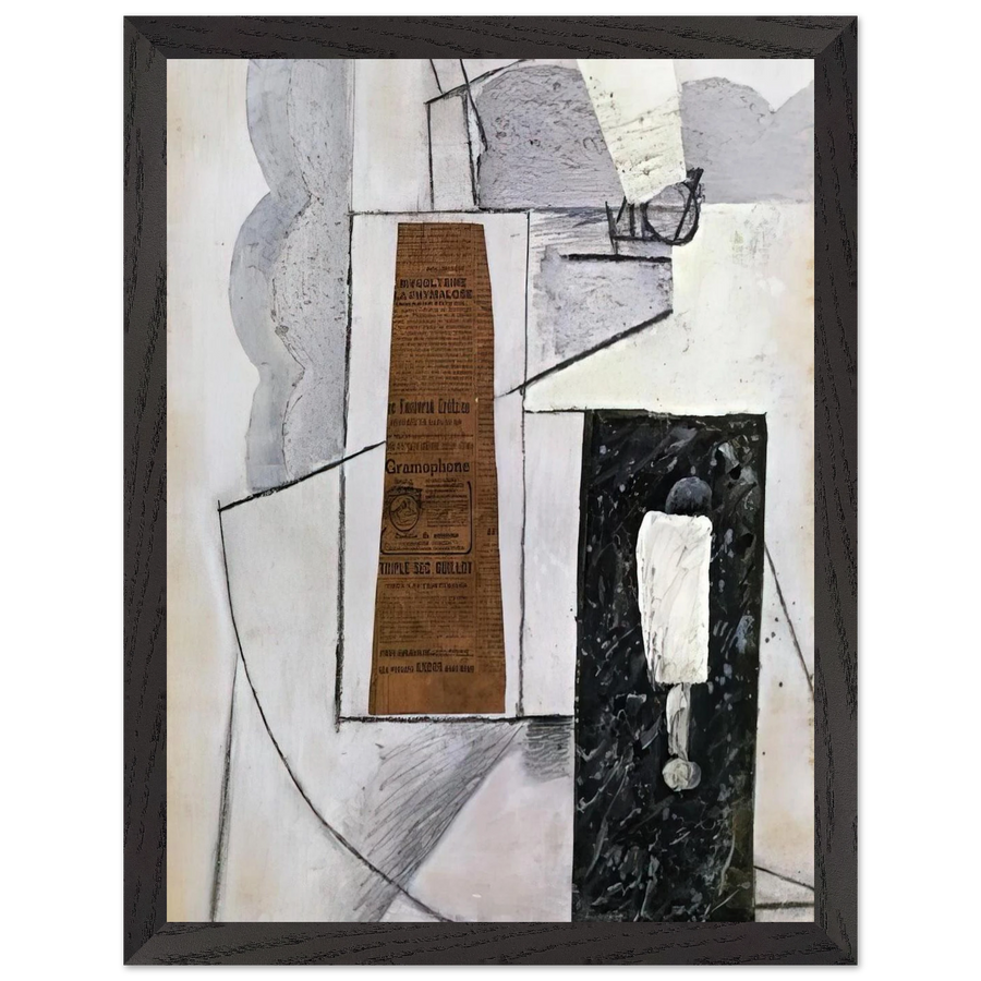 BOTTLE AND GLASS 1 by Juan Gris — Framed art print at Zephyeer