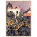 SUNFLOWERS IN THE GARDEN AT PETIT GENNEVILLIERS by Gustave Caillebotte — Framed art print at Zephyeer