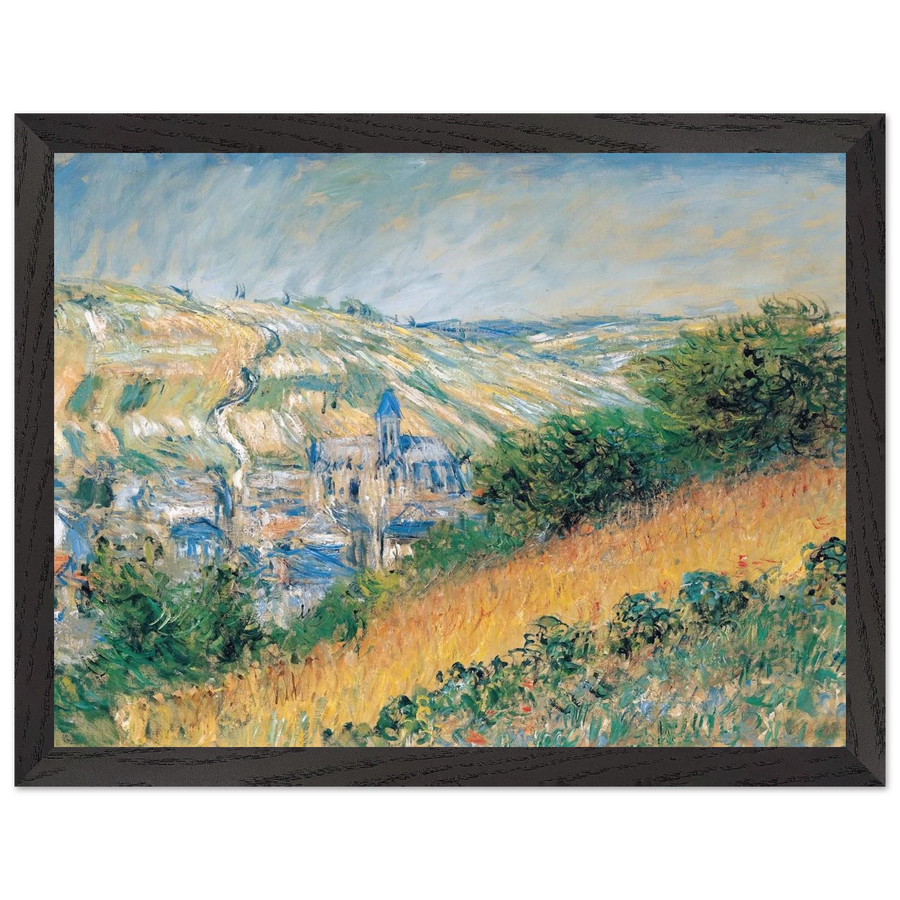 View over Vetheuil by Claude Monet — Framed art print at Zephyeer