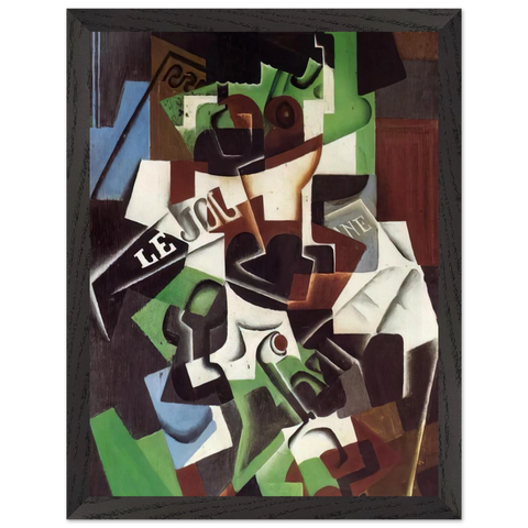 FRUIT BOWL PIPE AND NEWSPAPER by Juan Gris — Framed art print at Zephyeer
