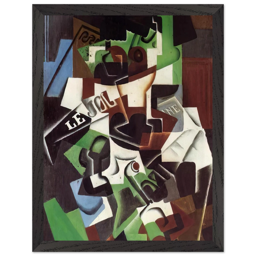 FRUIT BOWL PIPE AND NEWSPAPER by Juan Gris — Framed art print at Zephyeer