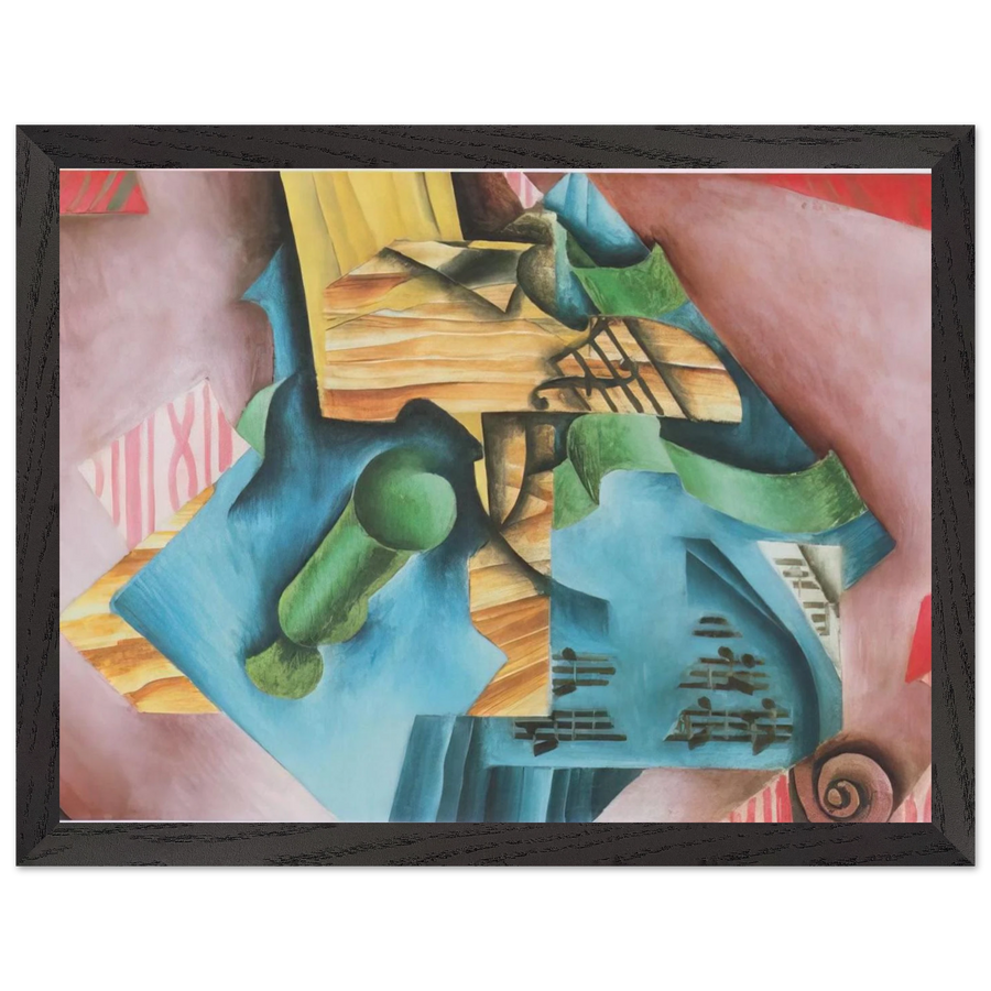 VIOLINE AND GLASS 1913 by Juan Gris — Framed art print at Zephyeer