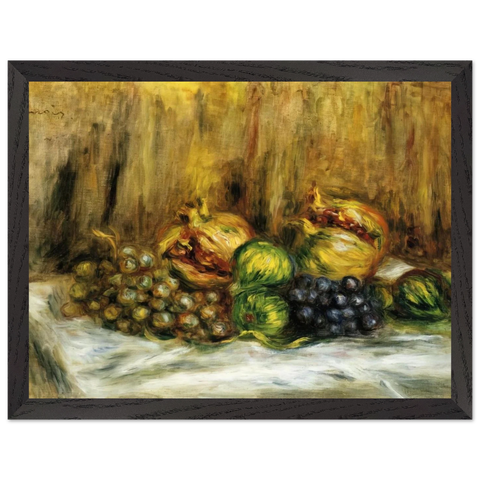 Still Life with Grapes by Pierre-Auguste Renoir — Framed art print at Zephyeer