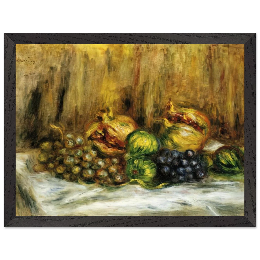 Still Life with Grapes by Pierre-Auguste Renoir — Framed art print at Zephyeer