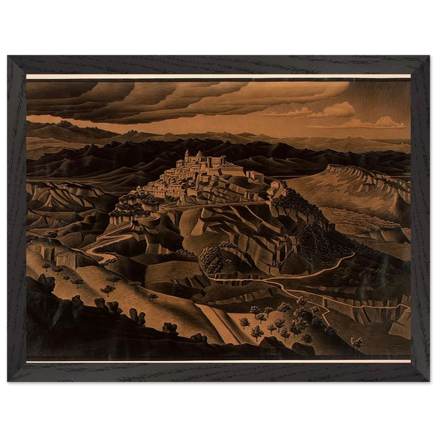 ITALIAN TOWN by MC Escher — Framed art print at Zephyeer