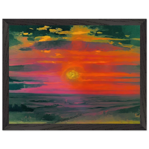 Sunset in the winter. A coast of the sea by Arkhyp Kuindzhi — Framed art print at Zephyeer