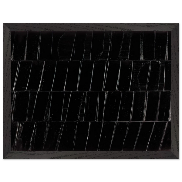 Peinture 324 x 362 cm, 1985 Polyptyque C - 1985 by Pierre Soulages — Framed art print at Zephyeer