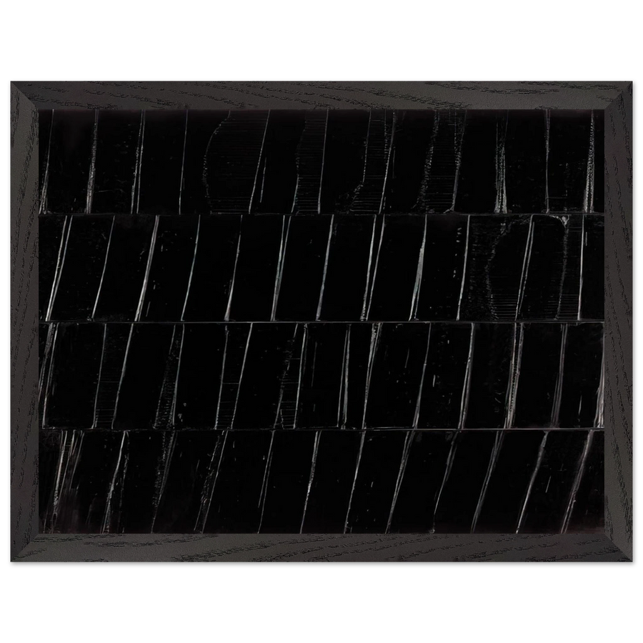 Peinture 324 x 362 cm, 1985 Polyptyque C - 1985 by Pierre Soulages — Framed art print at Zephyeer