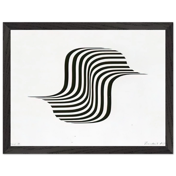 UNTITLED WINGED CURVE 1966 by Bridget Riley — Framed art print at Zephyeer