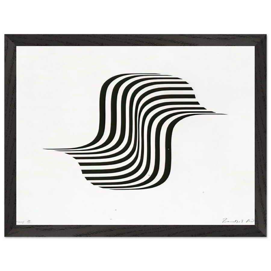 UNTITLED WINGED CURVE 1966 by Bridget Riley — Framed art print at Zephyeer