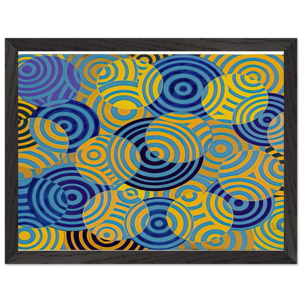 Interférences en bleu et jaune No. 642 - 1963 by Antonio Asis — Framed art print at Zephyeer