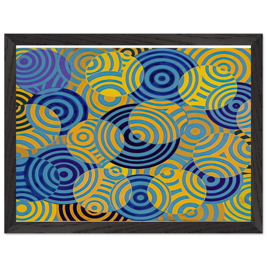 Interférences en bleu et jaune No. 642 - 1963 by Antonio Asis — Framed art print at Zephyeer