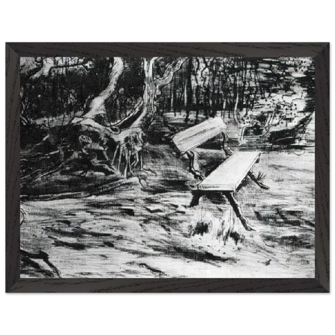Bench in a Wood by Vincent van Gogh — Framed art print at Zephyeer