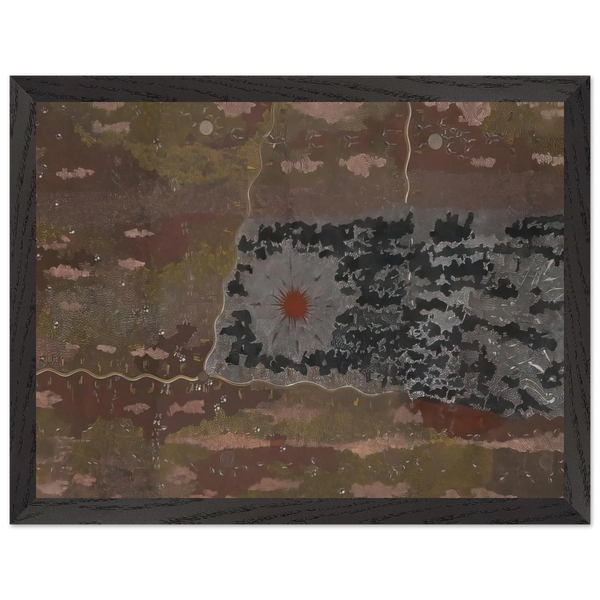 Warlugulong - 1977 by Clifford Possum Tjapaltjarri — Framed art print at Zephyeer