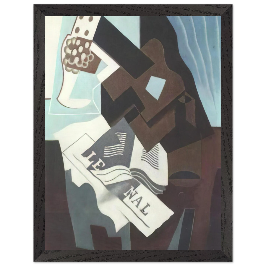 STILL LIFE WITH GUITAR BOOK AND NEWSPAPER by Juan Gris — Framed art print at Zephyeer