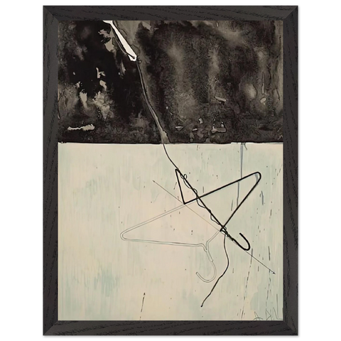 COAT HANGER AND SPOON FROM FRAGMENT ACCORDING TO WHAT 1971 by Jasper Johns — Framed art print at Zephyeer